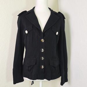 Cache Contour Collection Black Military Style Jacket – Women’s S